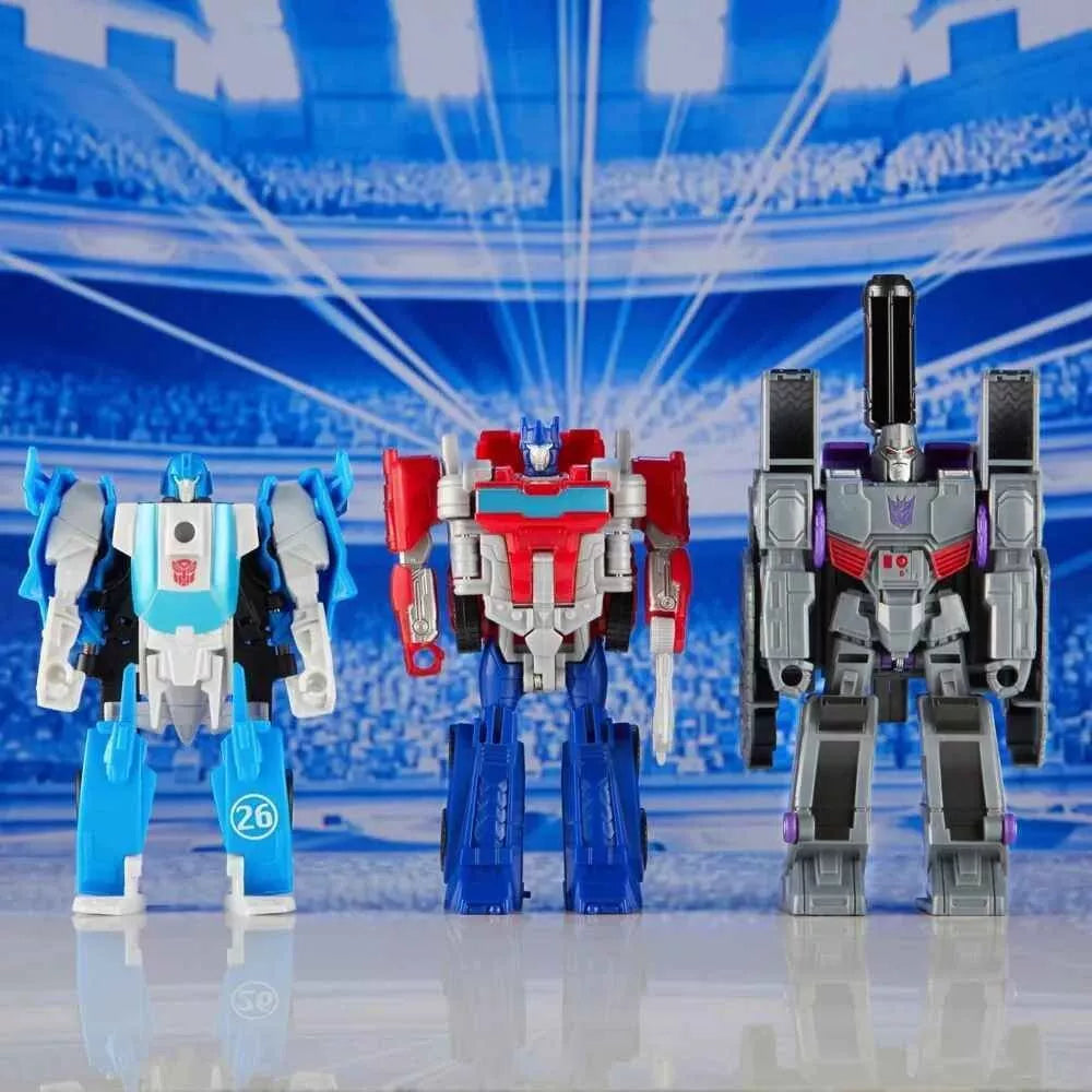 Transformers One Iacon Race Megatron / D-16, Optimus Prime / Orion Pax, & Autobot Mirage - 3-Pack