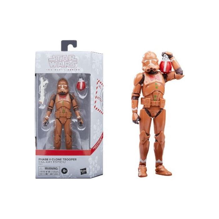 Star Wars The Black Series Phase II Clone Trooper Action Figure (Holiday Edition)