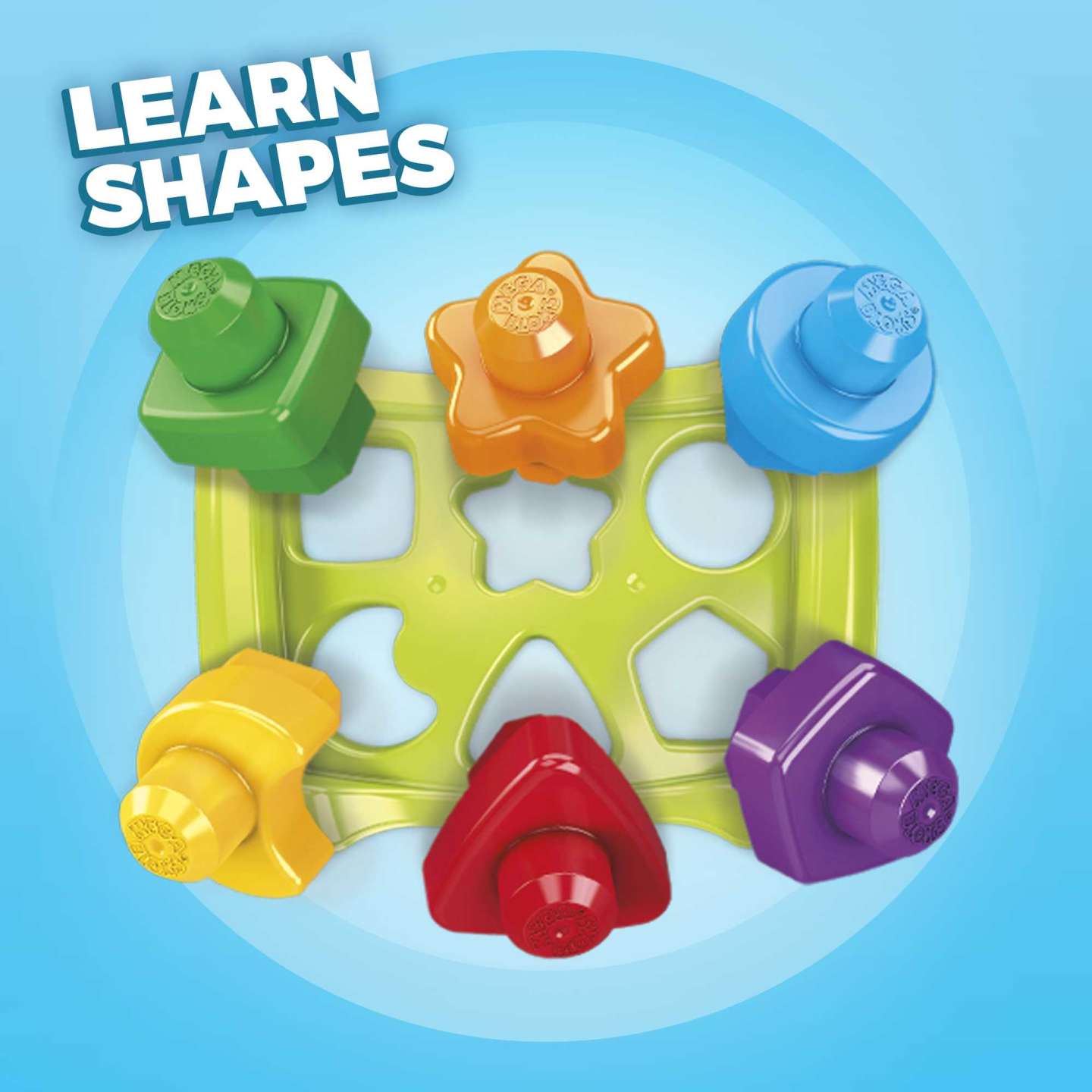 MEGA BLOKS Shape Sorting Wagon With 25 Building Blocks