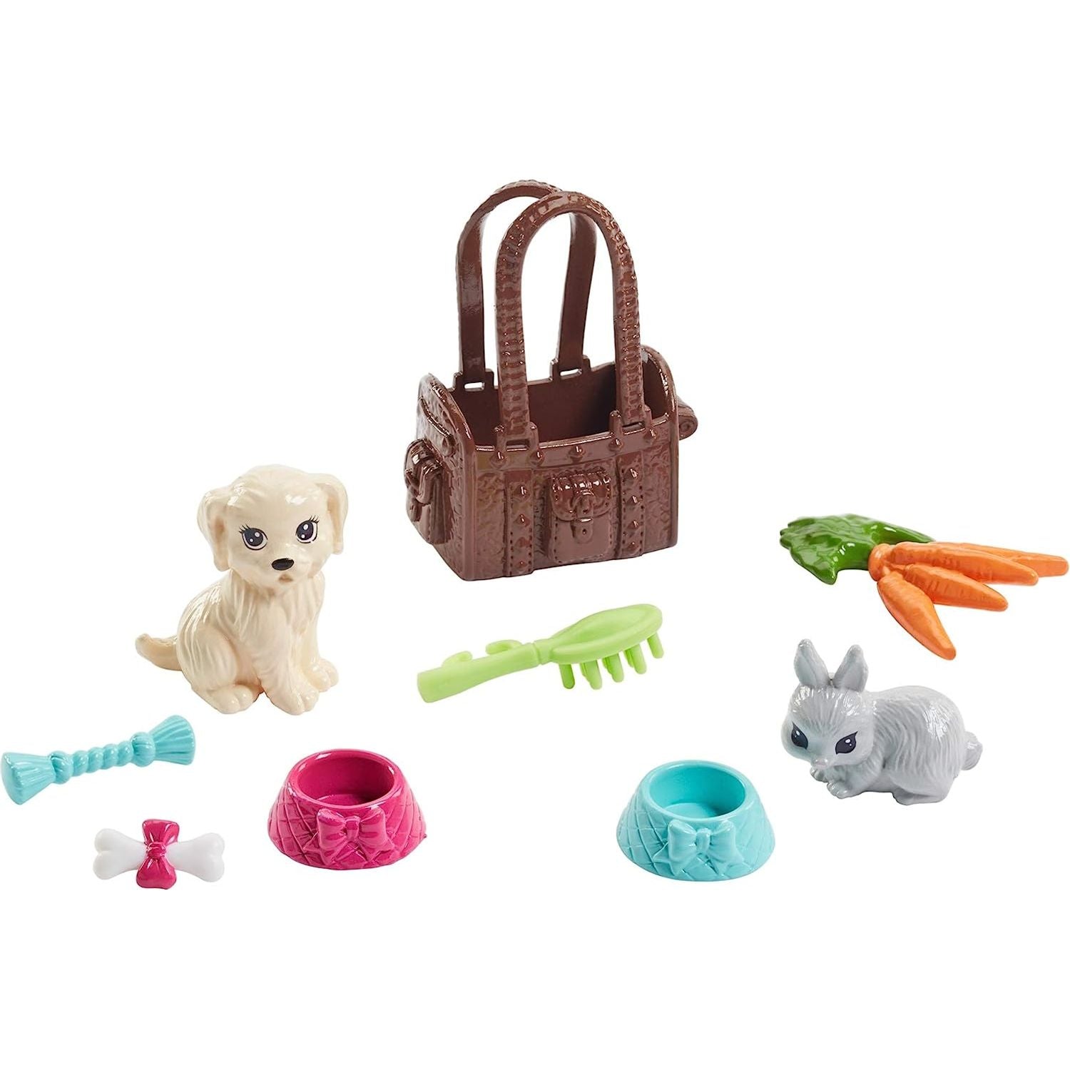 Barbie Loves Pets Doll with Puppy & Bunny Playset FPR48 - Toywell