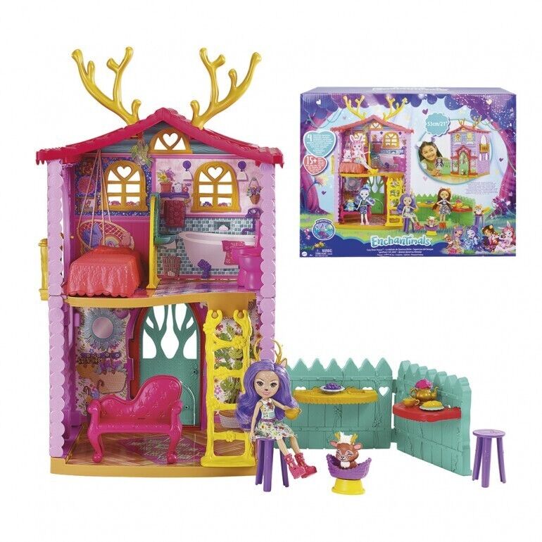 Enchantimals Danessa Deer Doll with Deer House - Toywell
