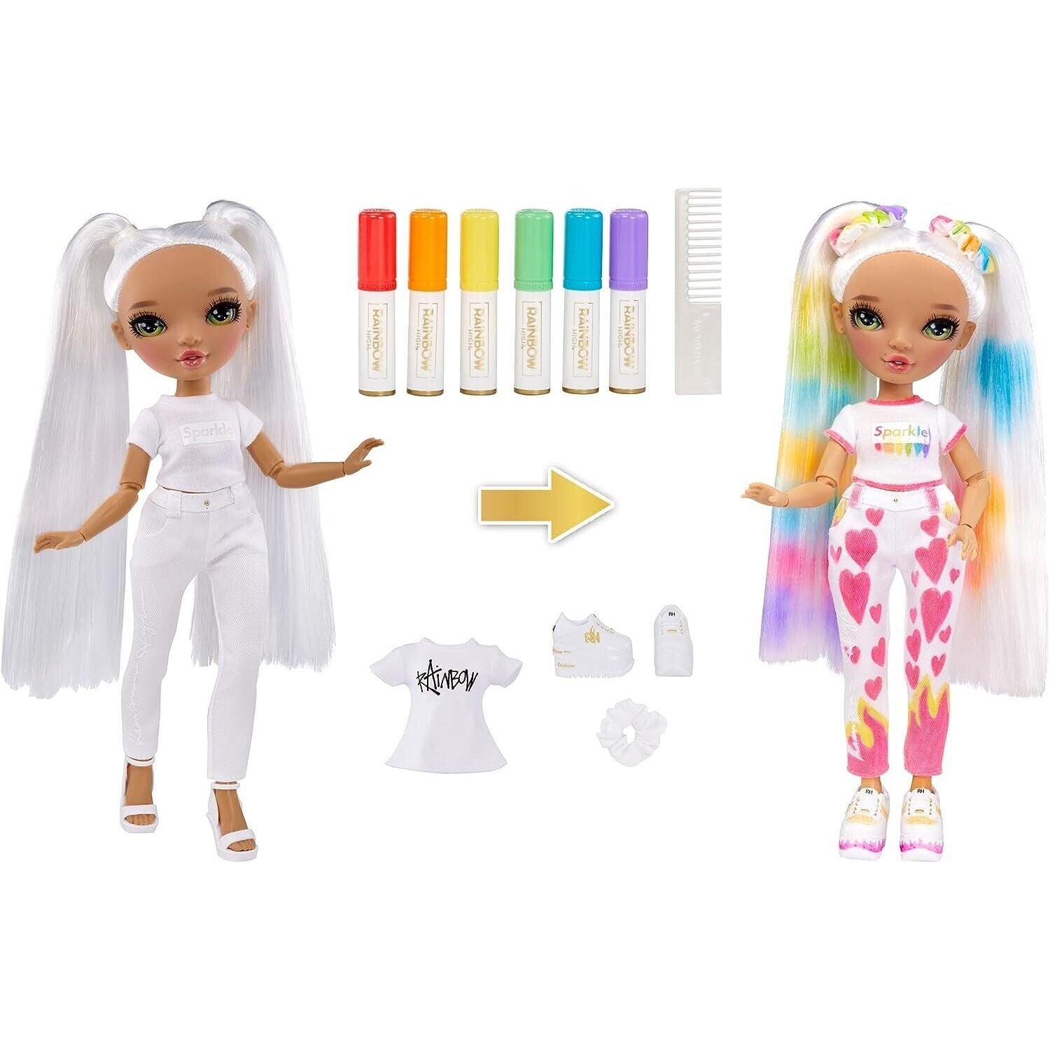 Rainbow High Colour & Create Fashion DIY Doll - Green Eyes - Toywell