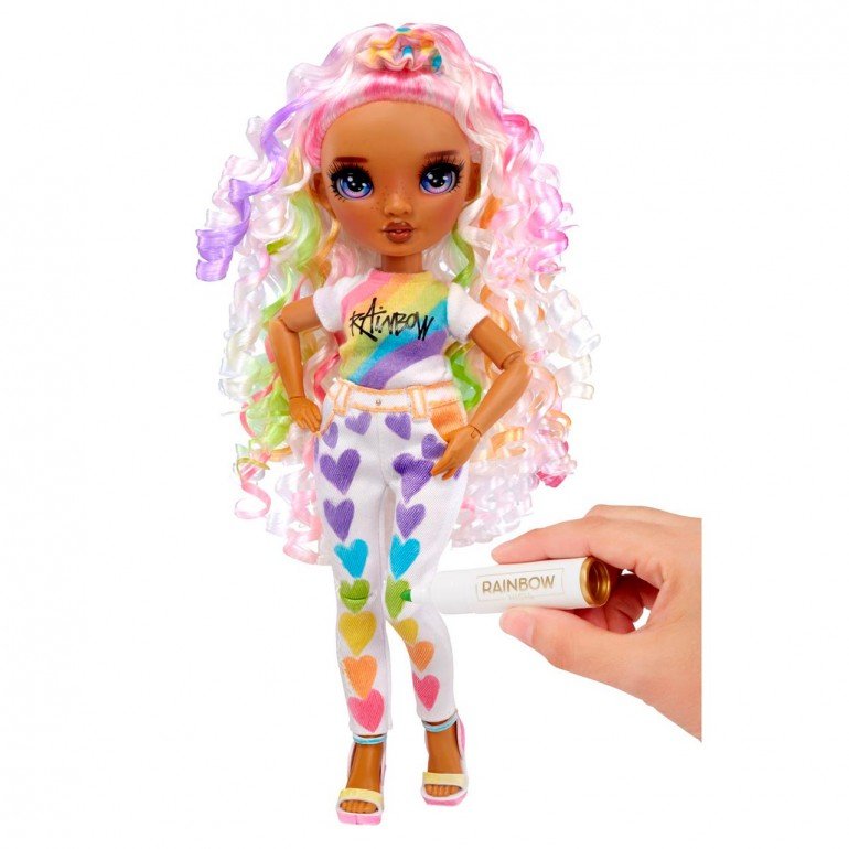 Rainbow High Colour & Create Fashion DIY Doll - Purple Eyes - Toywell